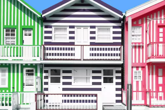 Maisons colorées - art architectural