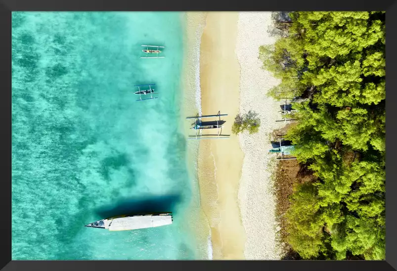 Paradis turquoise - affiche mer et plage