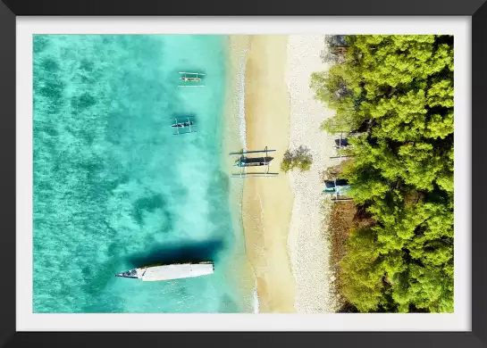 Paradis turquoise - affiche mer et plage