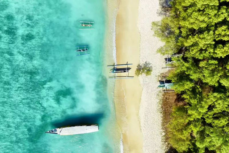 Paradis turquoise - affiche mer et plage