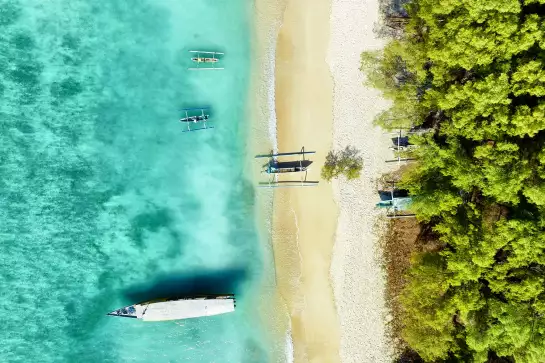 Paradis turquoise - affiche mer et plage