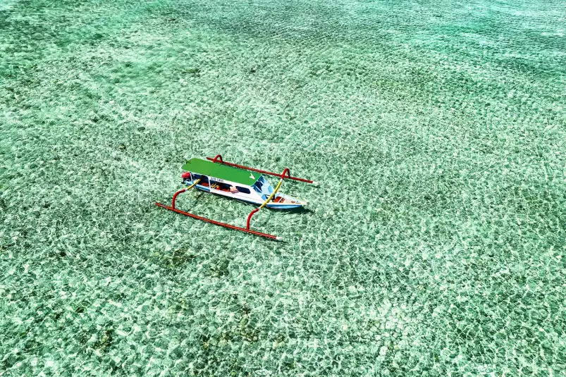 Jukung vert - poster paysage mer
