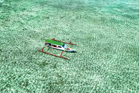 Jukung vert - poster paysage mer