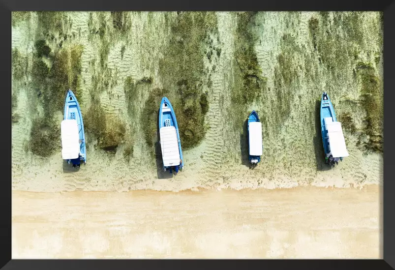 Départ de pêche - affiche bord de mer