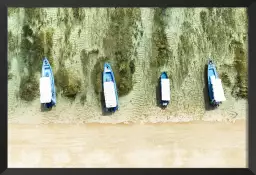 Départ de pêche - affiche bord de mer