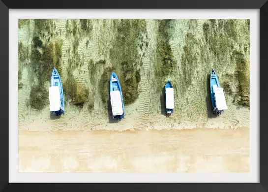 Départ de pêche - affiche bord de mer