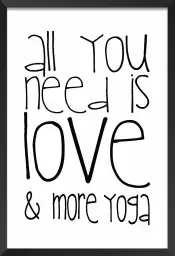 Love and Yoga - affiche citation