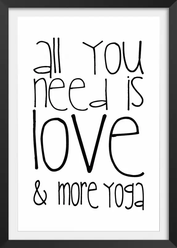 Love and Yoga - affiche citation