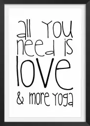 Love and Yoga - affiche citation