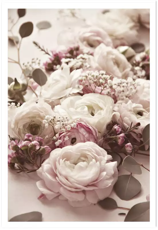 Mariage - affiche de fleurs