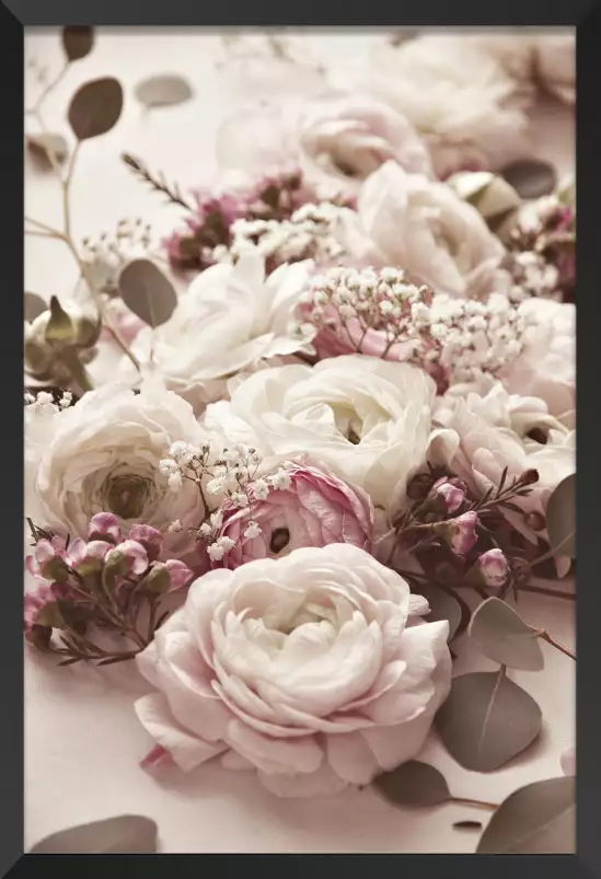 Mariage - affiche de fleurs