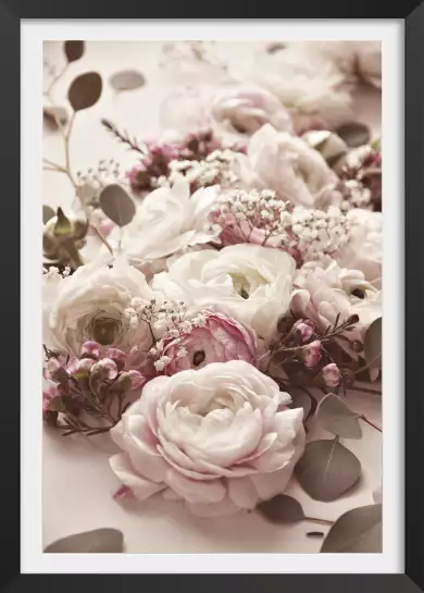 Mariage - affiche de fleurs