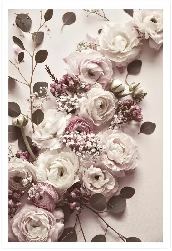 Bouquet de mariée - affiche de fleurs