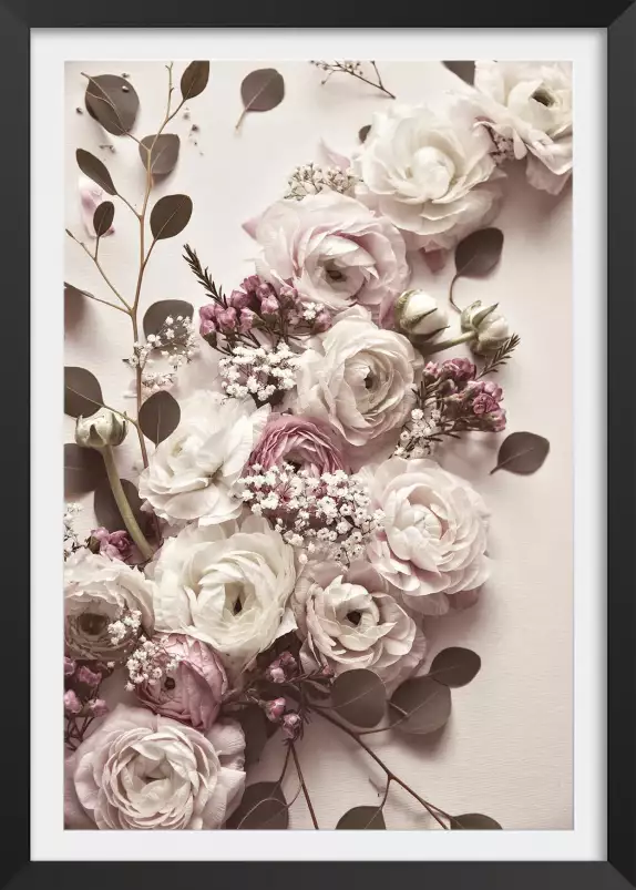 Bouquet de mariée - affiche de fleurs