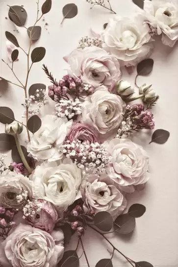 Bouquet de mariée - affiche de fleurs