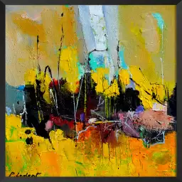 Jaune abyssale - tableau abstrait moderne