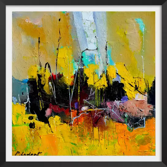 Jaune abyssale - tableau abstrait moderne