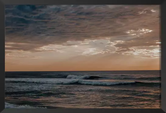 Le soleil se couche - affiche plage