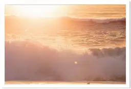 Soleil d'été au matin - affiche plage