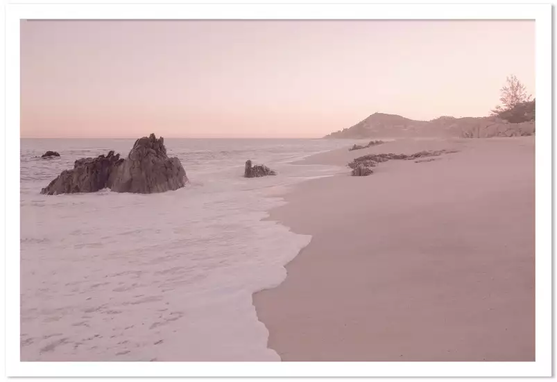 Summer beach pink - affiche plage