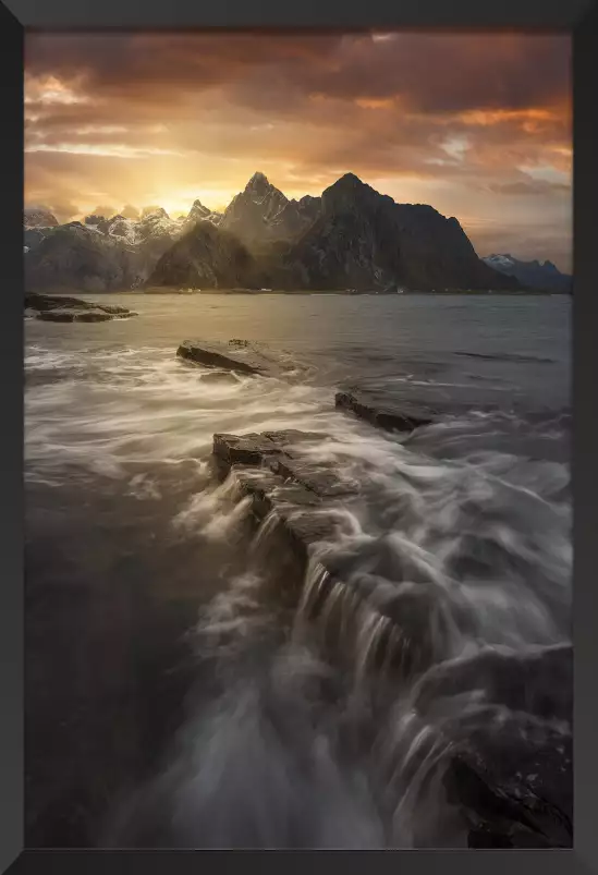 Sunset sur les Lofoten - affiche paysage