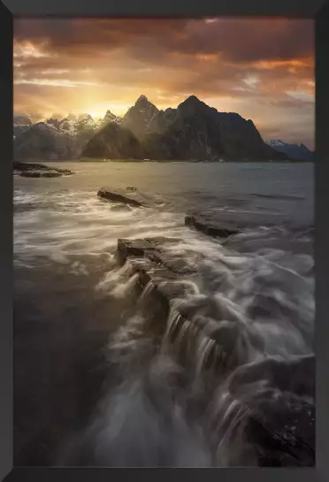 Sunset sur les Lofoten - affiche paysage