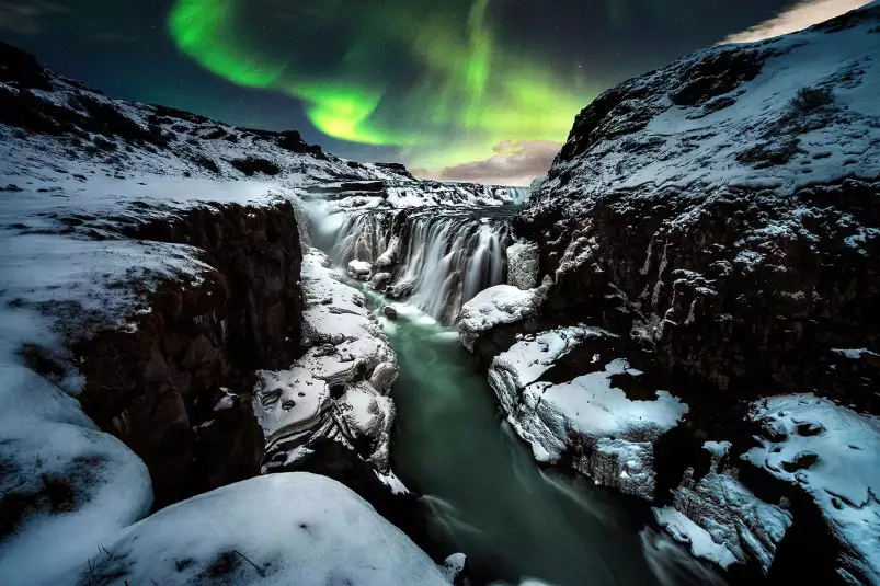 Gullfoss - paysage hiver