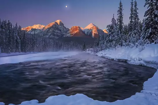 Les Rocheuses canadiennes - paysage hiver