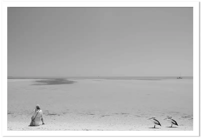 Poisson en attente - photos noir et blanc célébrités