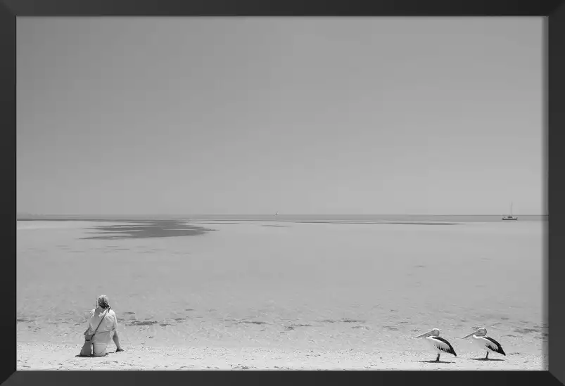 Poisson en attente - photos noir et blanc célébrités