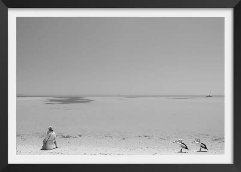 Poisson en attente - photos noir et blanc célébrités