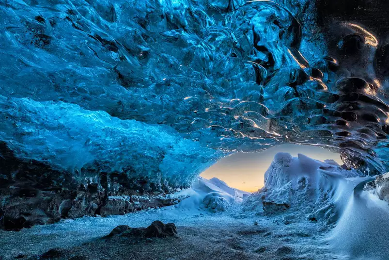 Grotte de cristal - paysage hiver