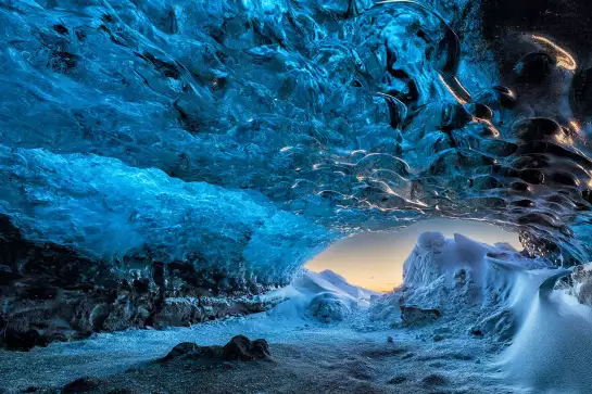 Grotte de cristal - paysage hiver