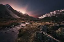 Automne épique - affiche montagne