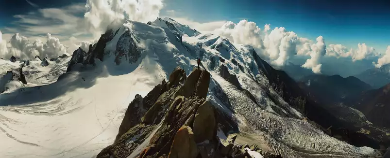 Photo panoramique du Mont blanc - tableau montagne