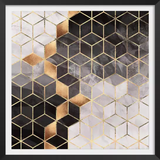 Cubes fumés - tableau 3d moderne