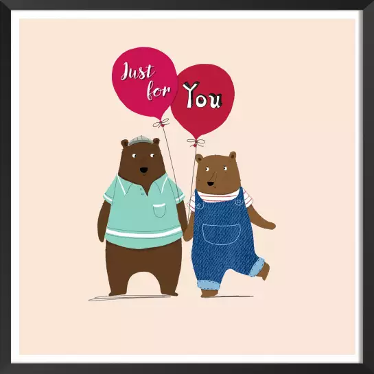 Just for you - affiche animaux