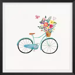 Velo fleurie - affiche enfant