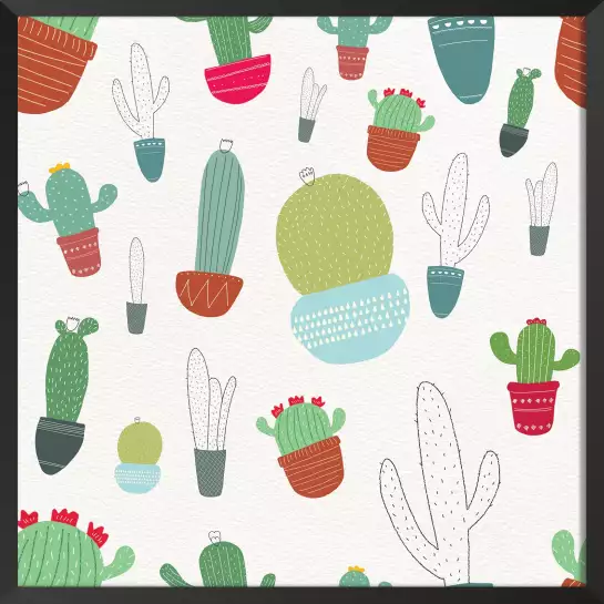 Cactus pot - cadre chambre enfant