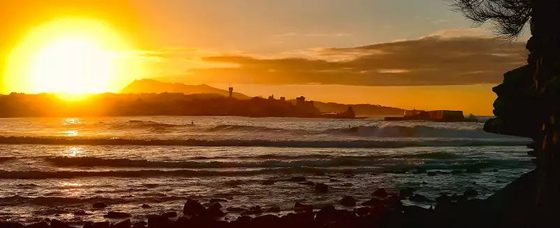 Photo sunset sur St Jean de Luz - paysages été