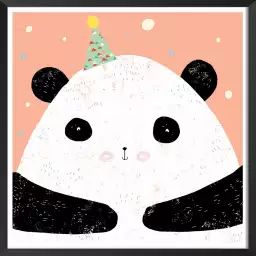 Panda birthday - affiche enfant