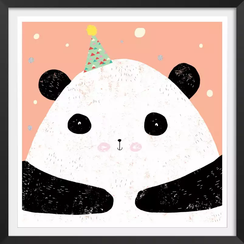 Panda birthday - affiche enfant