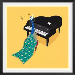 Piano Paon - affiche chambre enfant