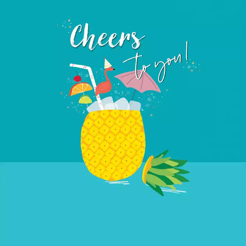 Ananas cheers - affiche cuisine humour