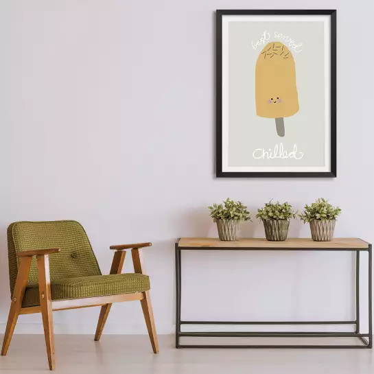 Chilled Ice Cream - affiche cuisine humour