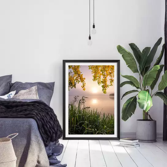Matin sur le lac - paysage campagne
