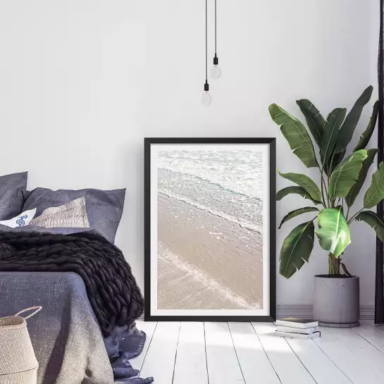 Plage beige - affiche mer