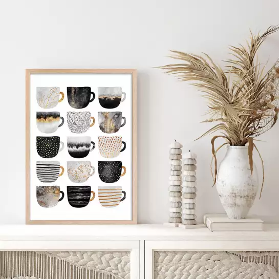 Jolies tasses - affiche café