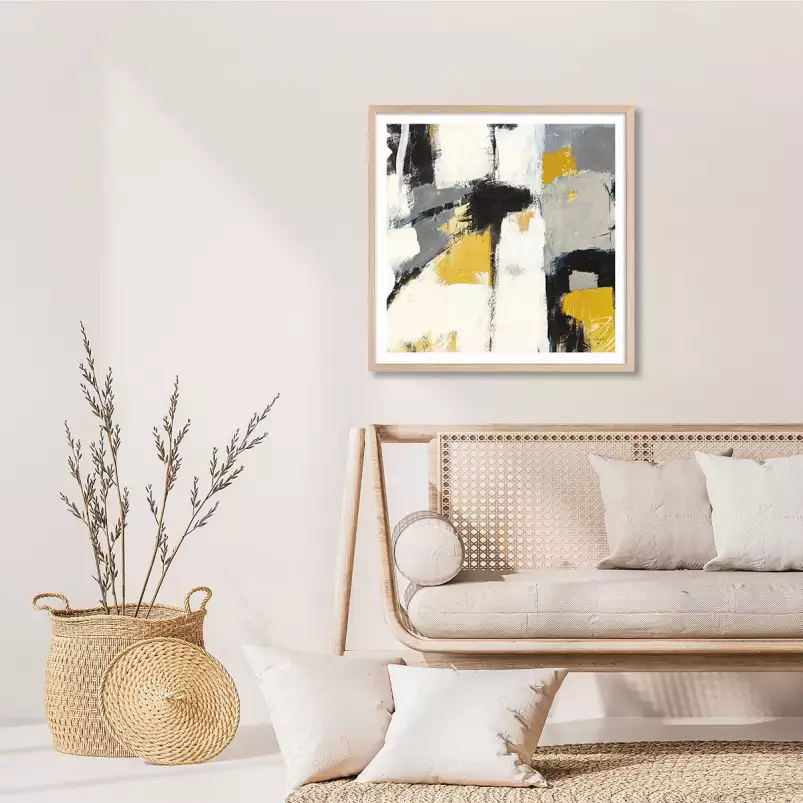 Catalina jaune - tableau abstrait