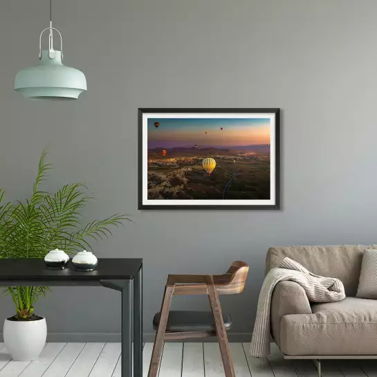 Lever de soleil sur la Cappadoce - affiche paysage